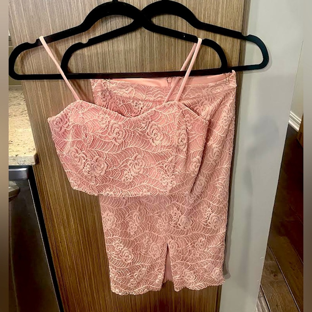 Aqua Skirt & Crop Set in Dusty Rose NWT